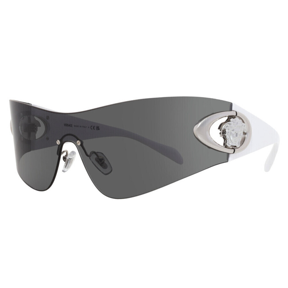 NWT Versace VE2280 Dark Grey Shield 42mm Sunglasses